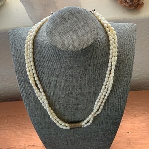 1970’s pearl necklace with sterling silver clasp